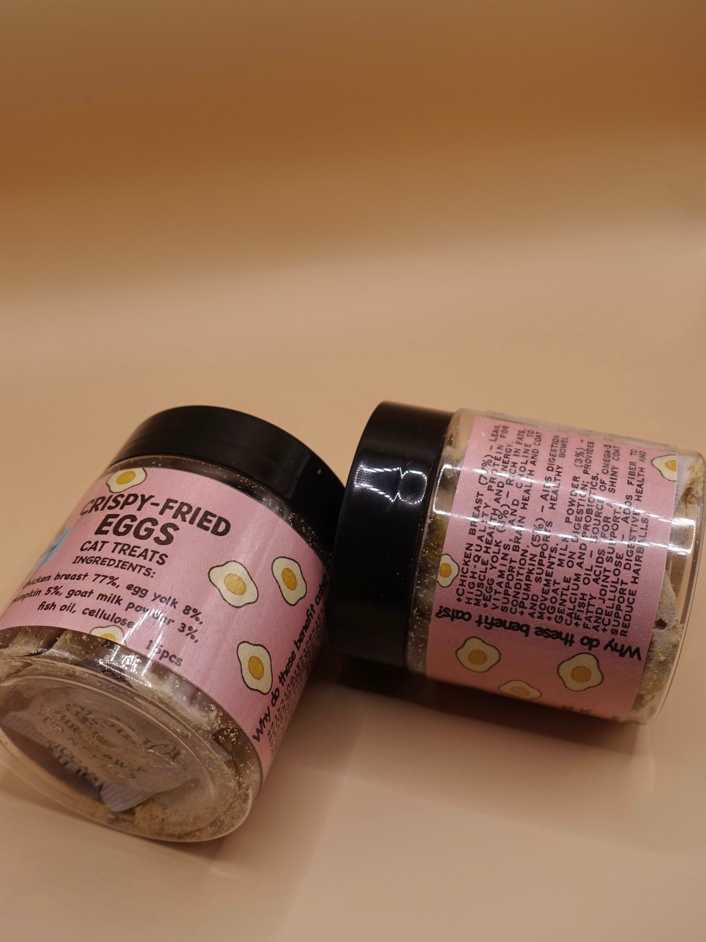 Freeze dried crispy fried eggs