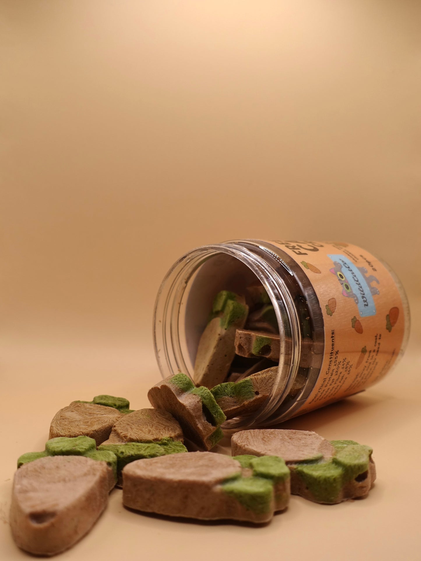 Freeze dried carrot crunchies
