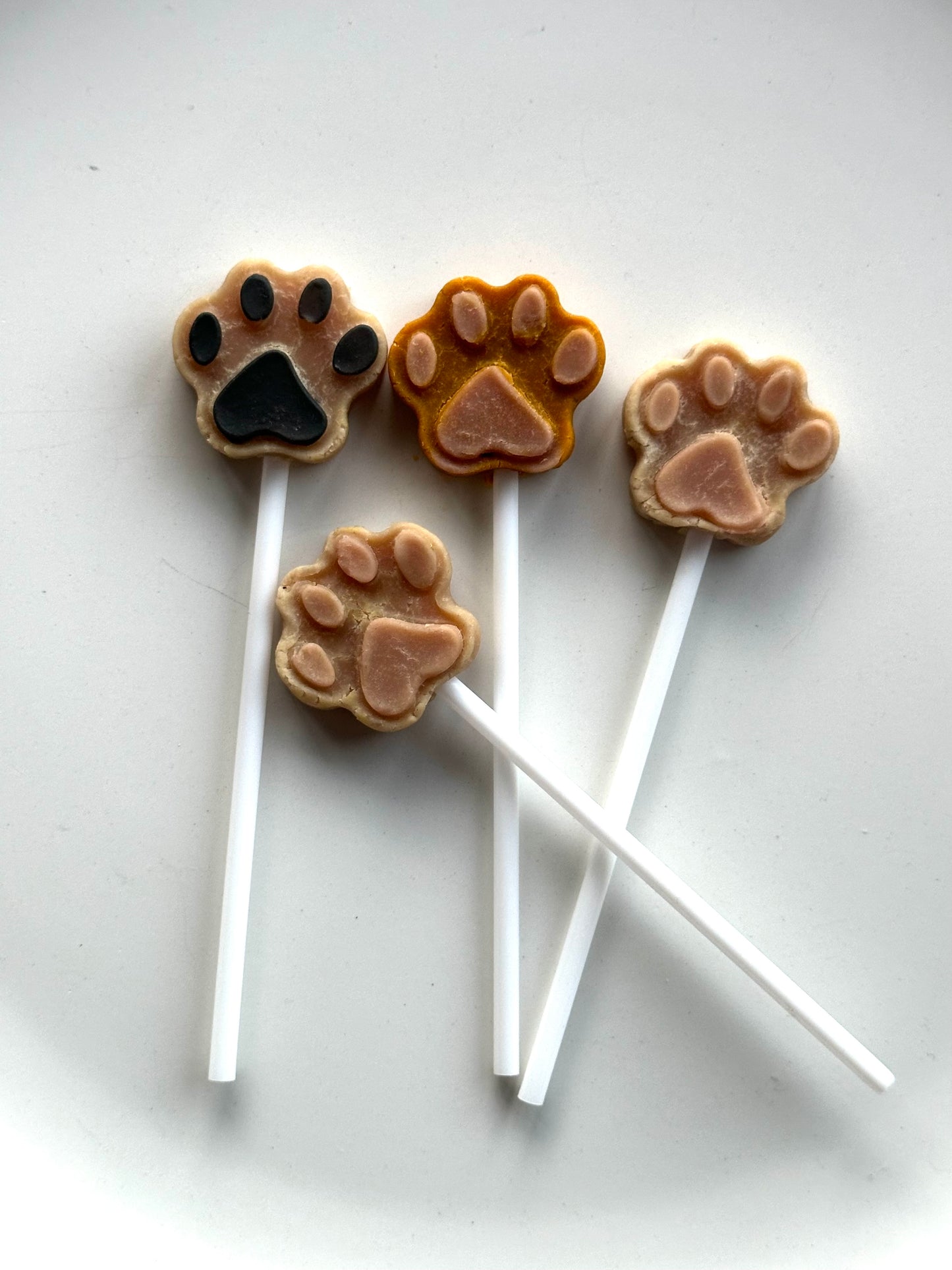 Paw biscuit lollipops