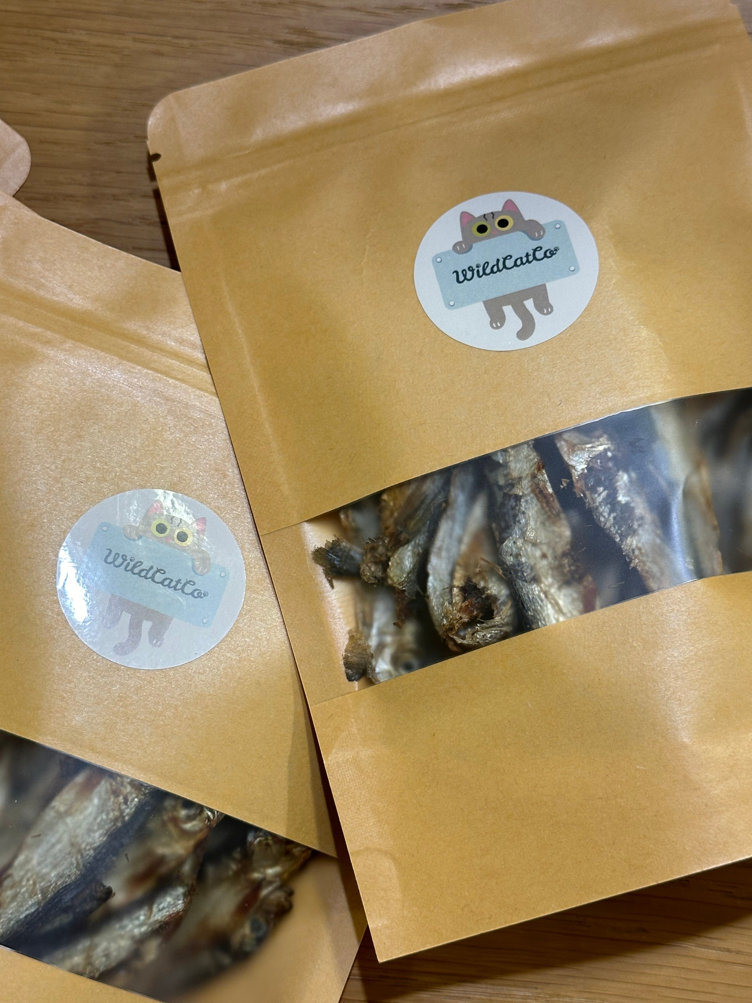 Dried Sprats for cats and dogs WildCatCo