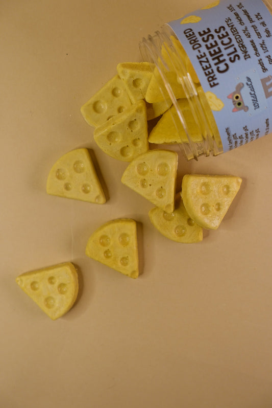 Freeze-dried cheese slices