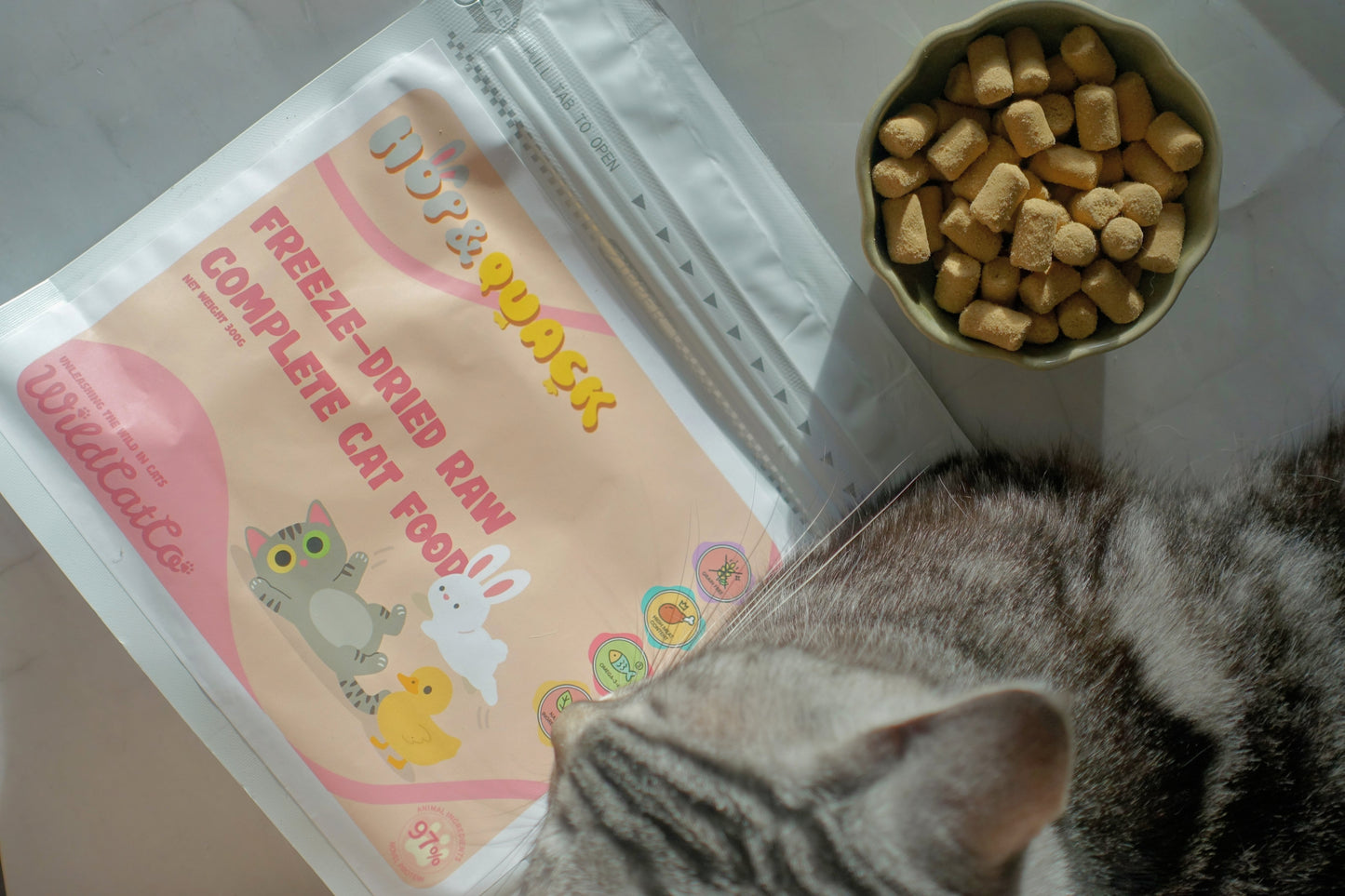 Hop & Quack Freeze-dried Raw Complete Cat Food