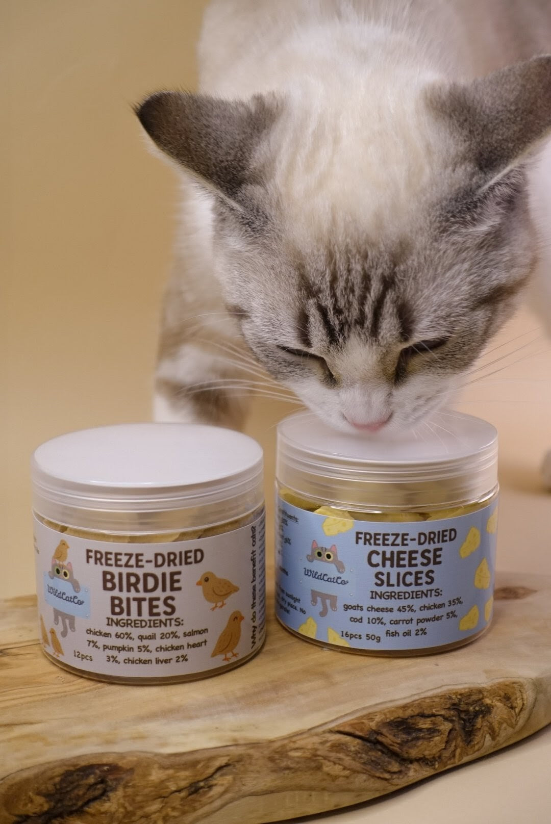 Freeze-dried cheese slices